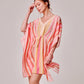 Cabana Stripe Caftan in color beach pink