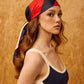 Curves Silk Square in Red and Blue