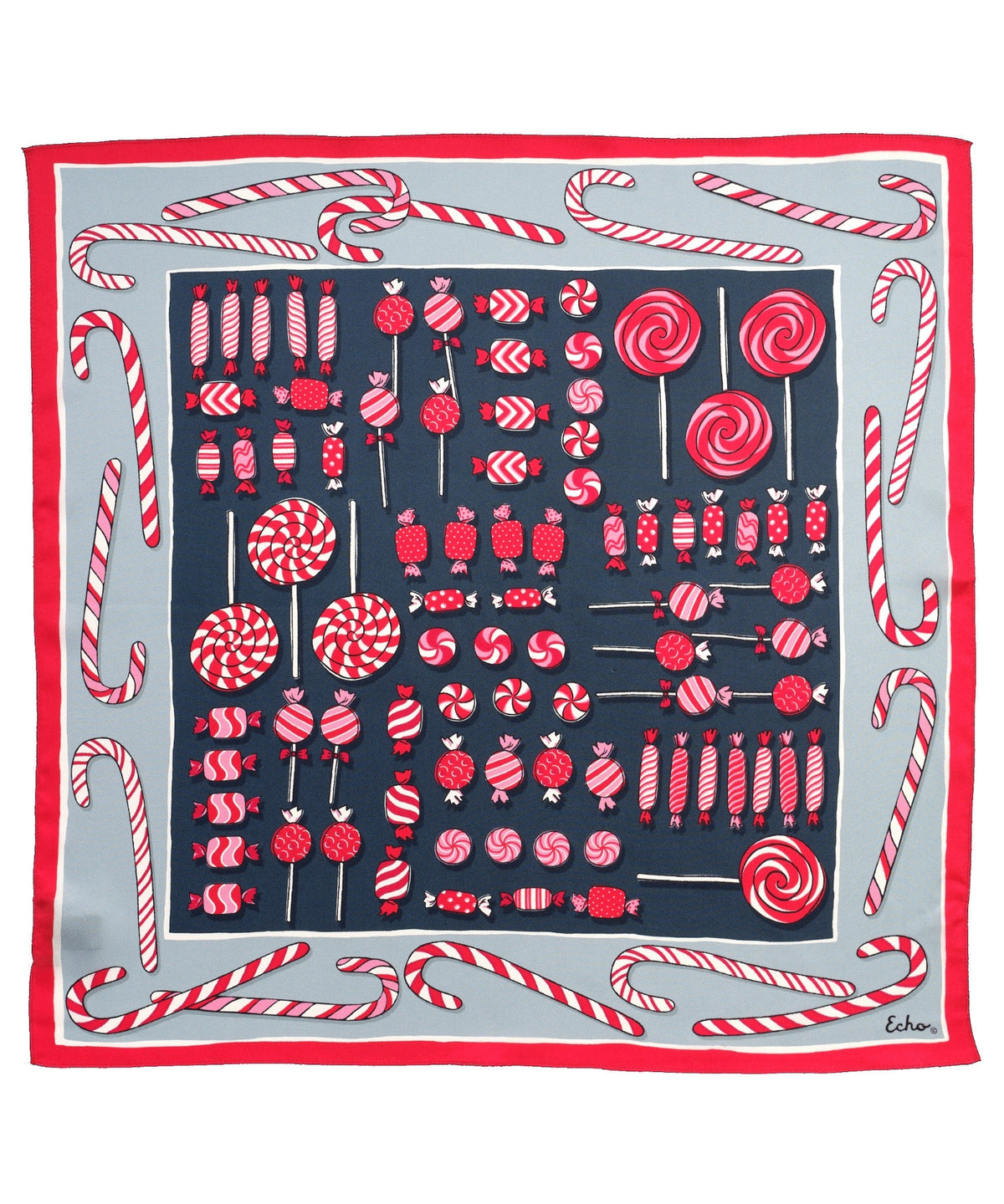 Christmas Candy Bandana in Navy