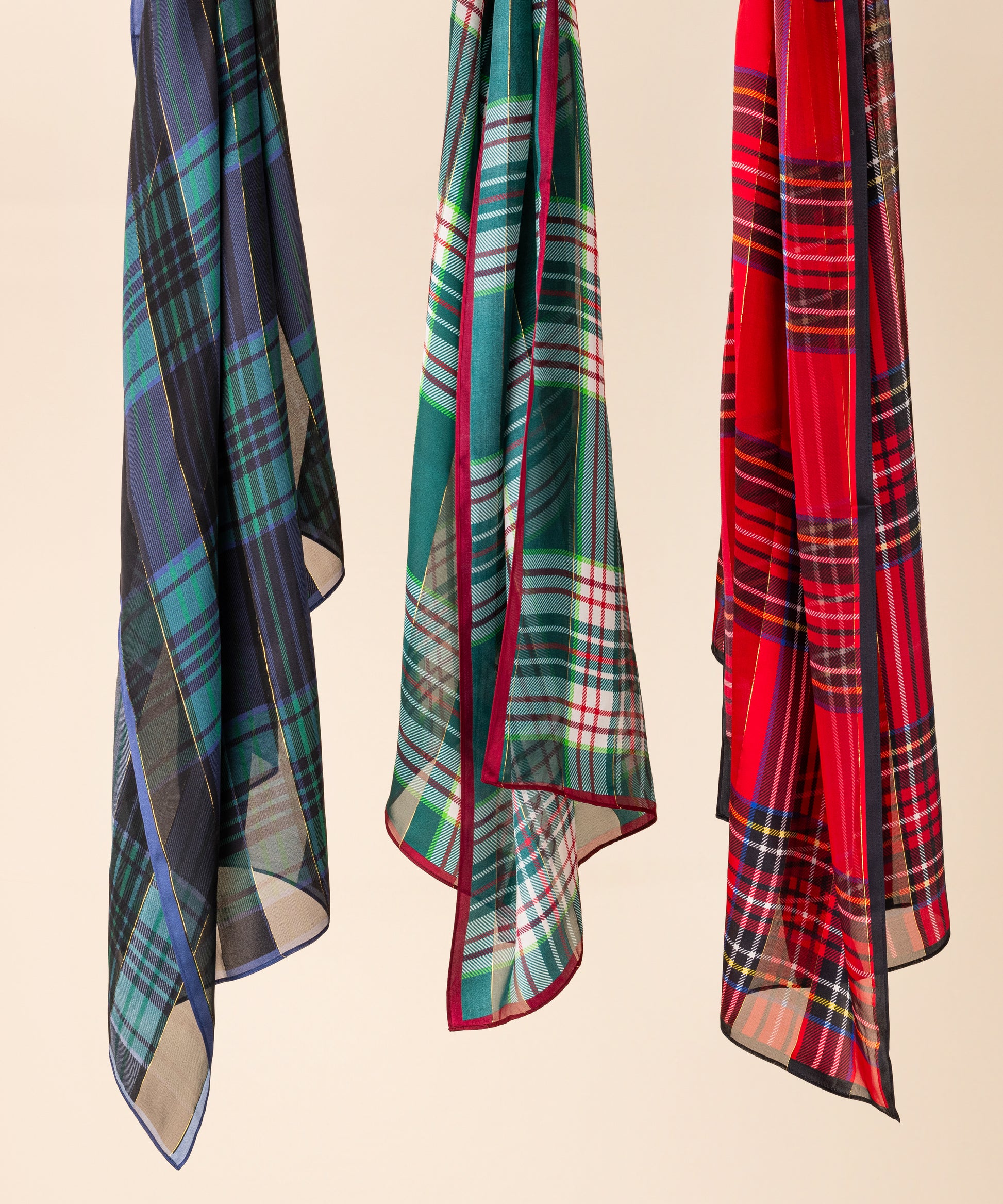 Holiday Plaid Wrap in all three colors