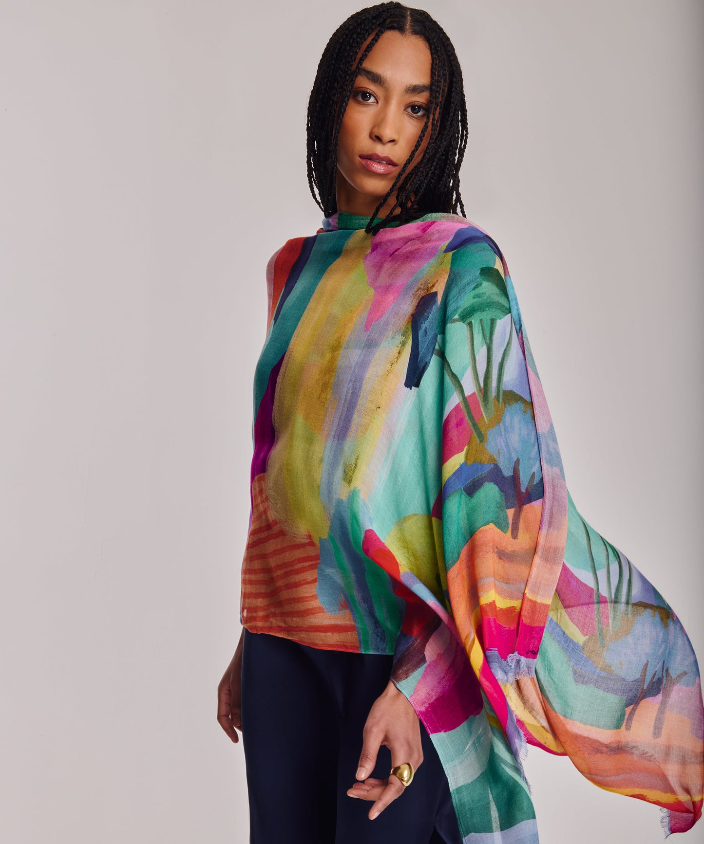 Painterly Landscape Wrap in color multi