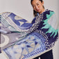 Summer Escape Oversized Square Scarf in color ultramarine