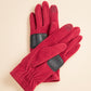 Comfort Stretch Touch Gloves in color wine