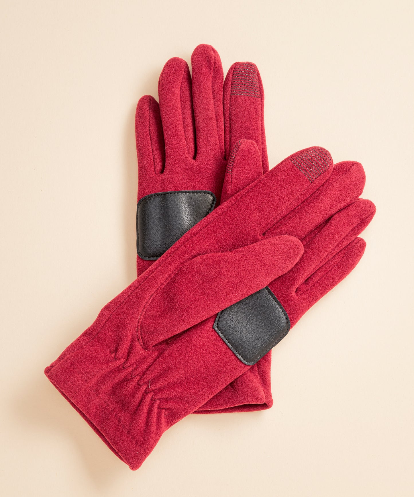 Comfort Stretch Touch Gloves in color wine