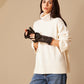 Zip-top Glove With Faux Fur Lining in color Black
