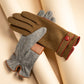 Belted Glove in color English Moss