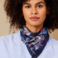 City Hopping Silk Bandana in color Navy
