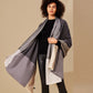 Colorblock Blanket Wrap in color Black