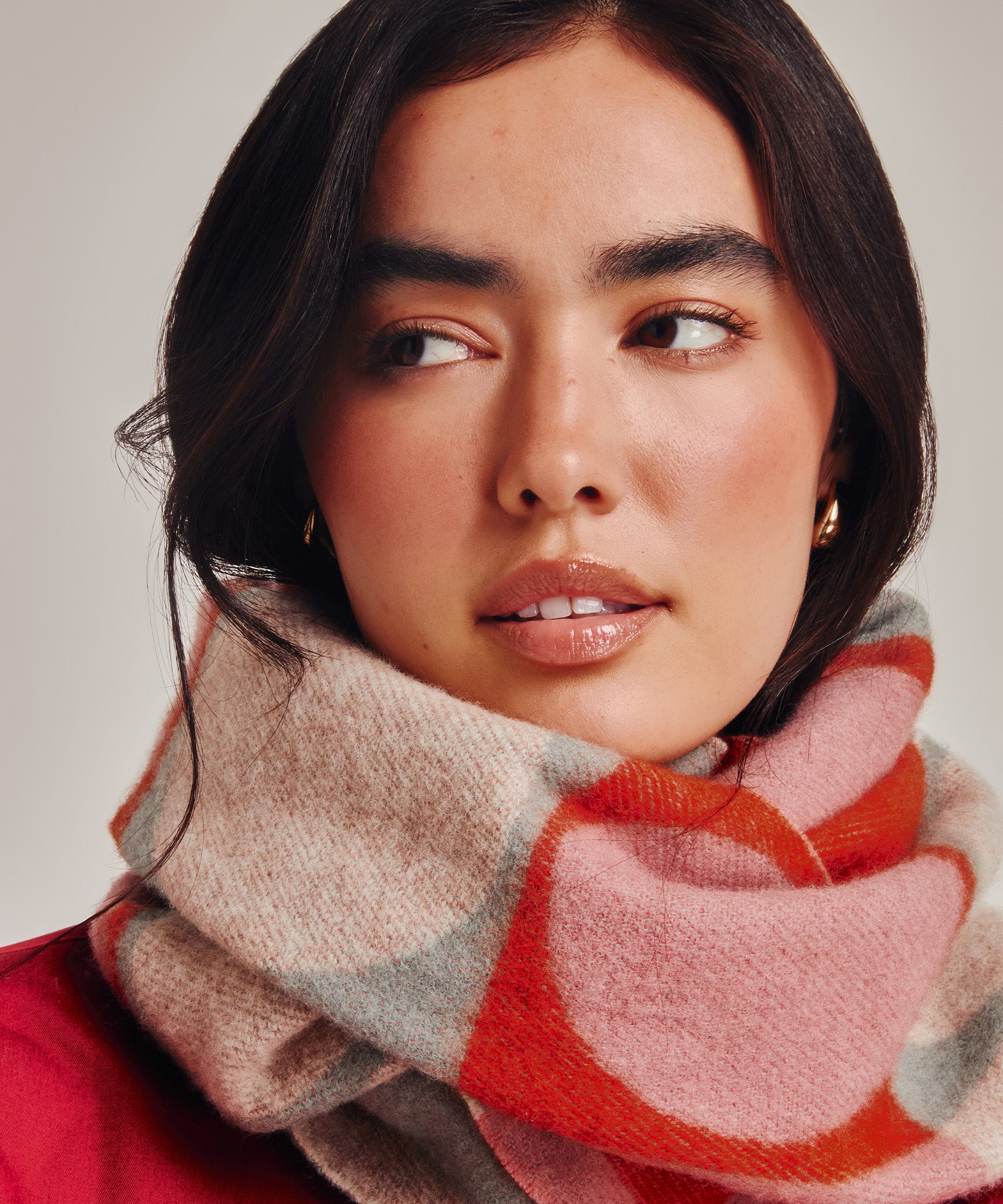 Dotty Scarf in color sage green