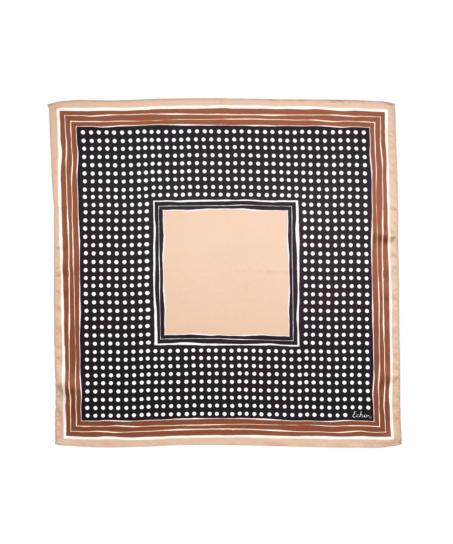 Dotty Silk Bandana in Black