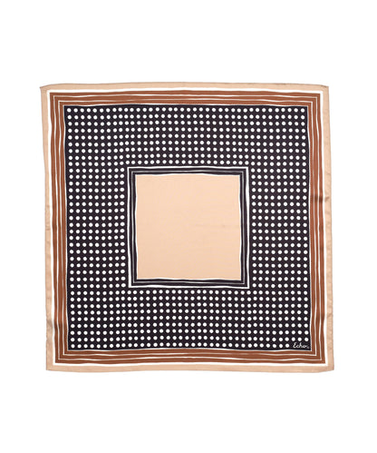 Dotty Silk Bandana in Black