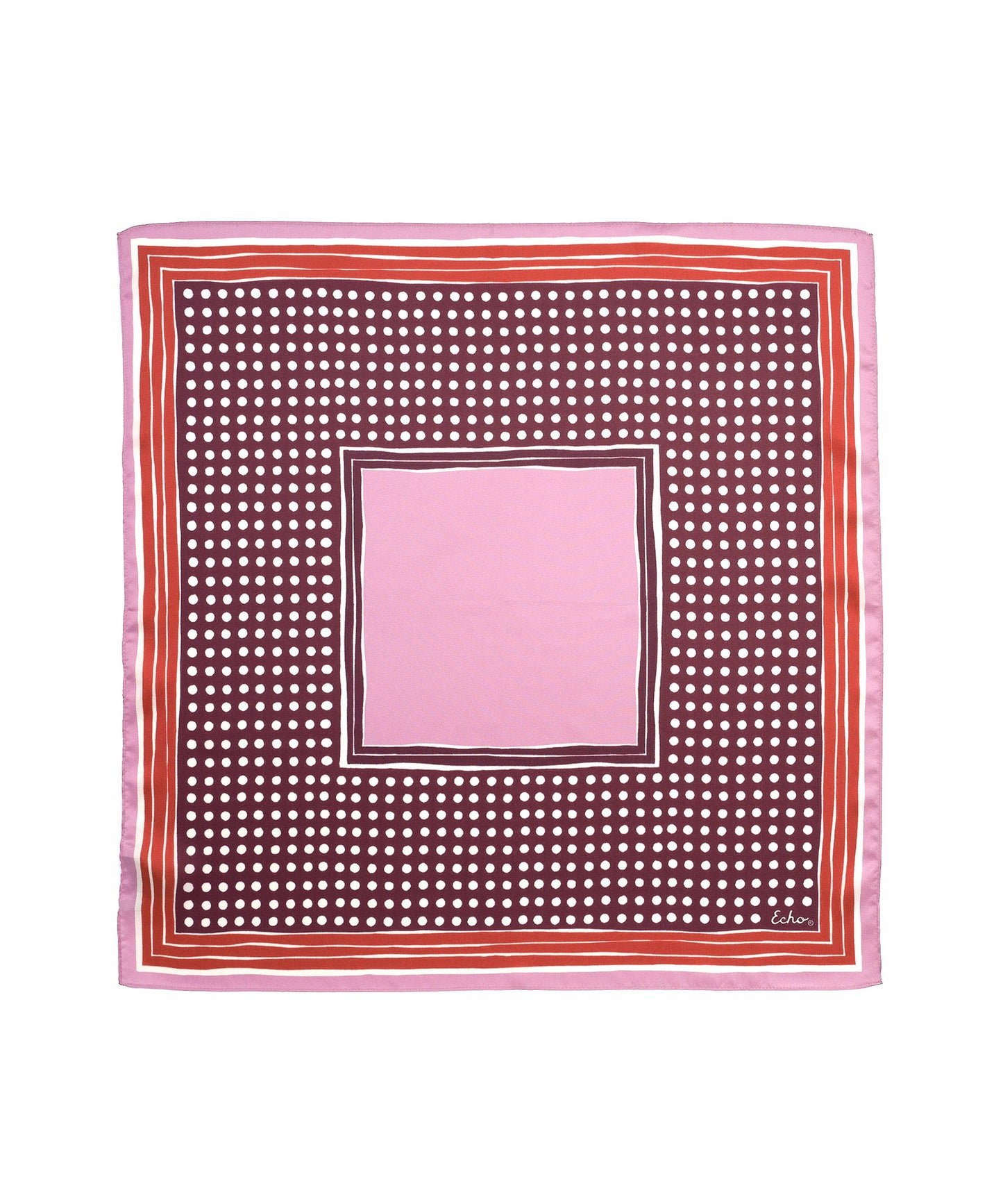 Dotty Silk Bandana in Winetasting
