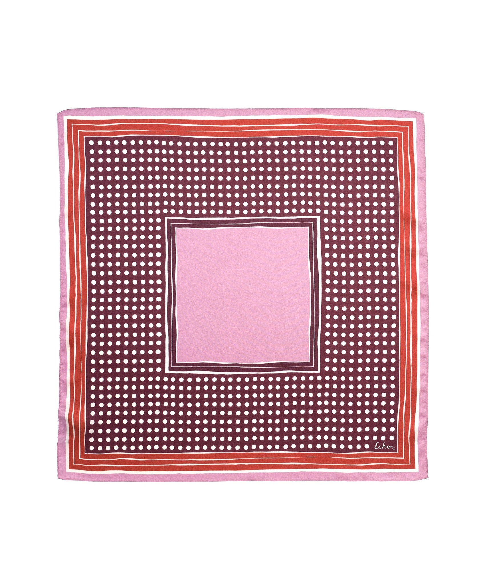 Dotty Silk Bandana in Winetasting