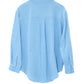 Supersoft Gauze Boyfriend Shirt in color capri - back of garment.
