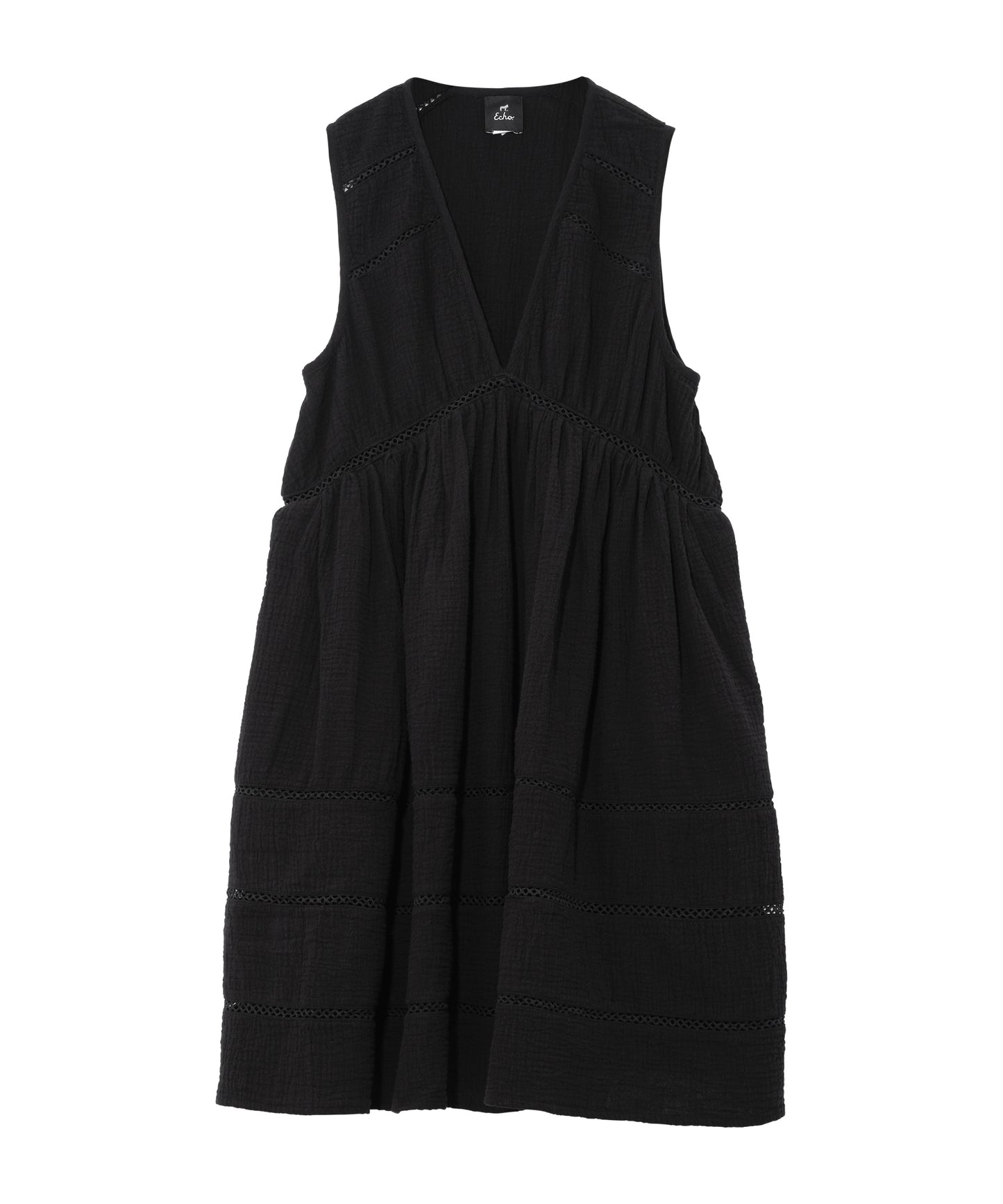 Supersoft Gauze Vesper Dress in color black
