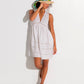 Supersoft Gauze Vesper Dress in color white on model