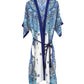 Paisley Longline Duster in color sky blue