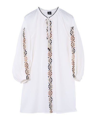  Lyric Peasant Dress in color White Multi