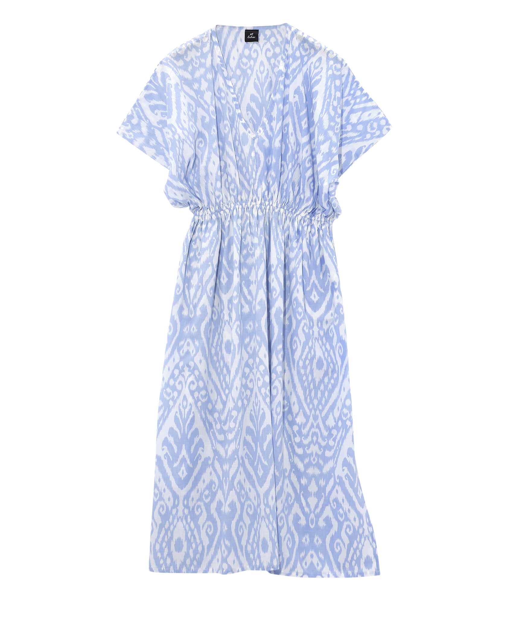 Ikat Gemma Maxi Dress in color Sky Blue