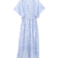 Ikat Gemma Maxi Dress in color Sky Blue
