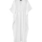 Eyelet Maxi Caftan in color White