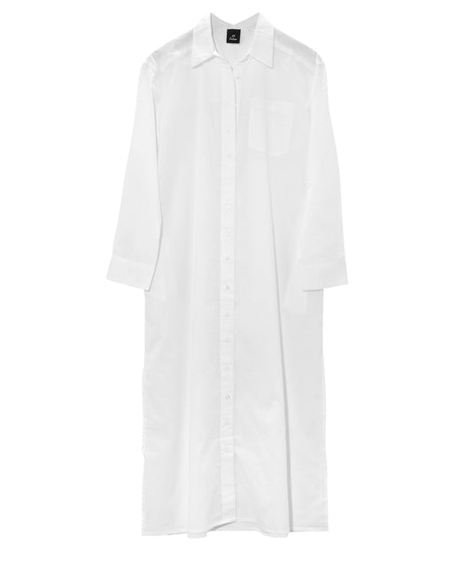Solana Maxi Shirt Dress in White