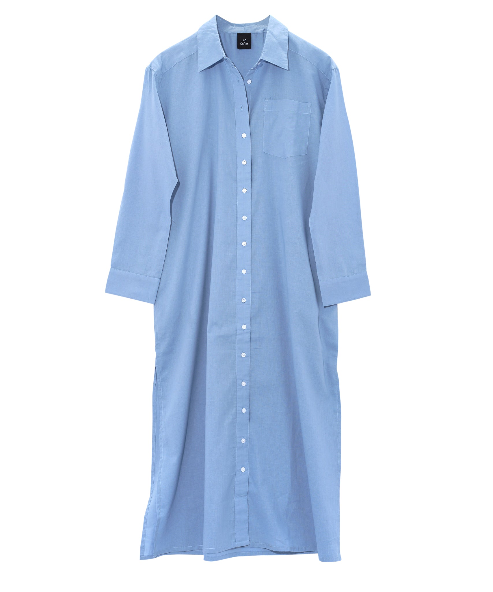 Solana Maxi Shirt Dress in color capri