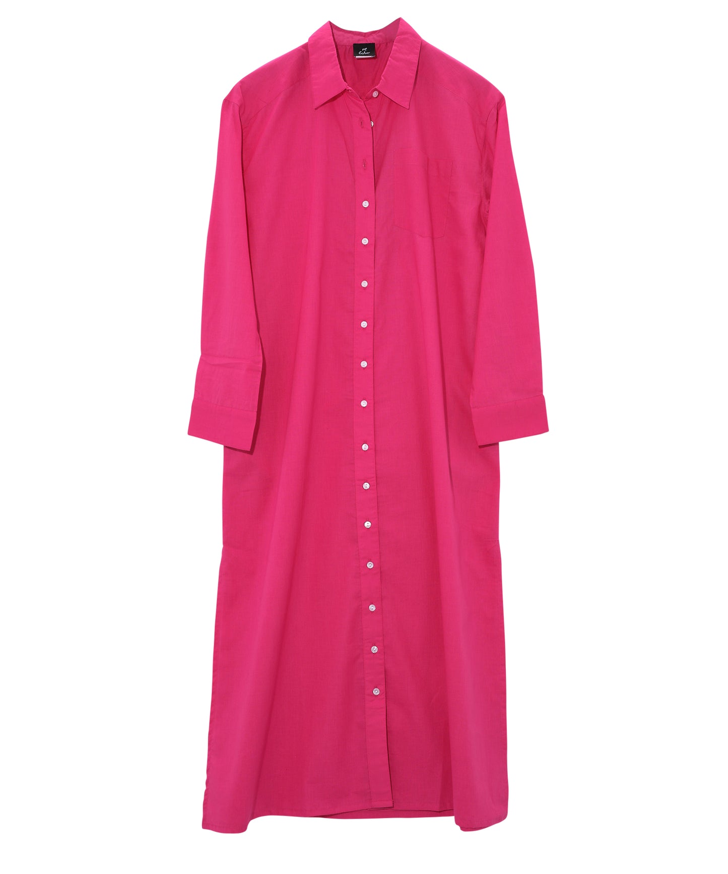 Solana Maxi Shirt Dress in hibiscus