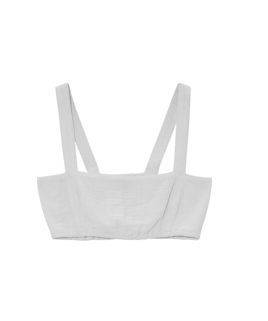 Supersoft Gauze Bra Top in color white