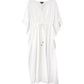 Eyelet Butterfly Maxi Caftan in color white