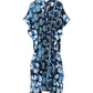 Batik Maxi Caftan n color indigo