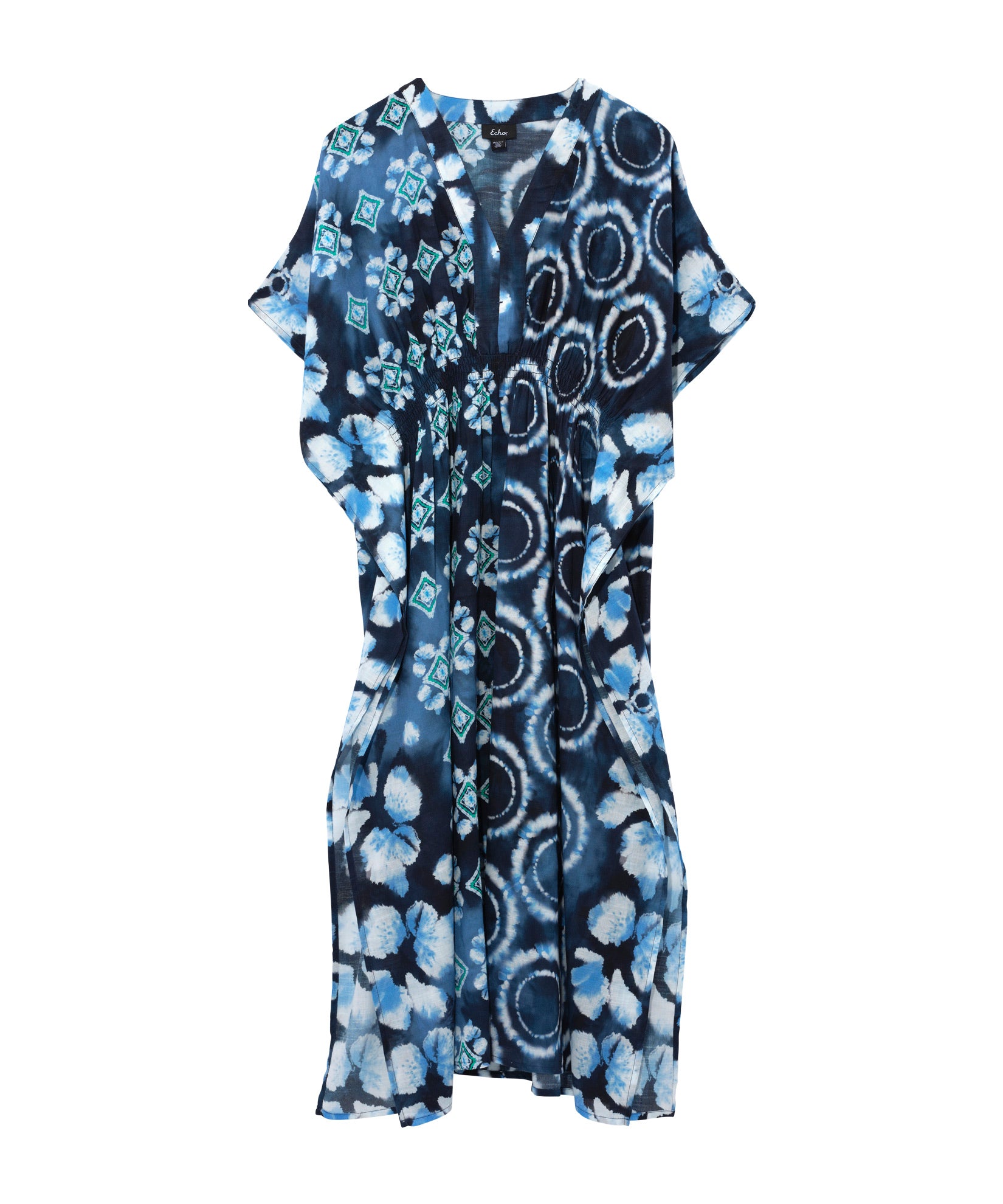 Batik Maxi Caftan n color indigo