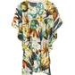 Oasis Palm Butterfly Caftan in color sand