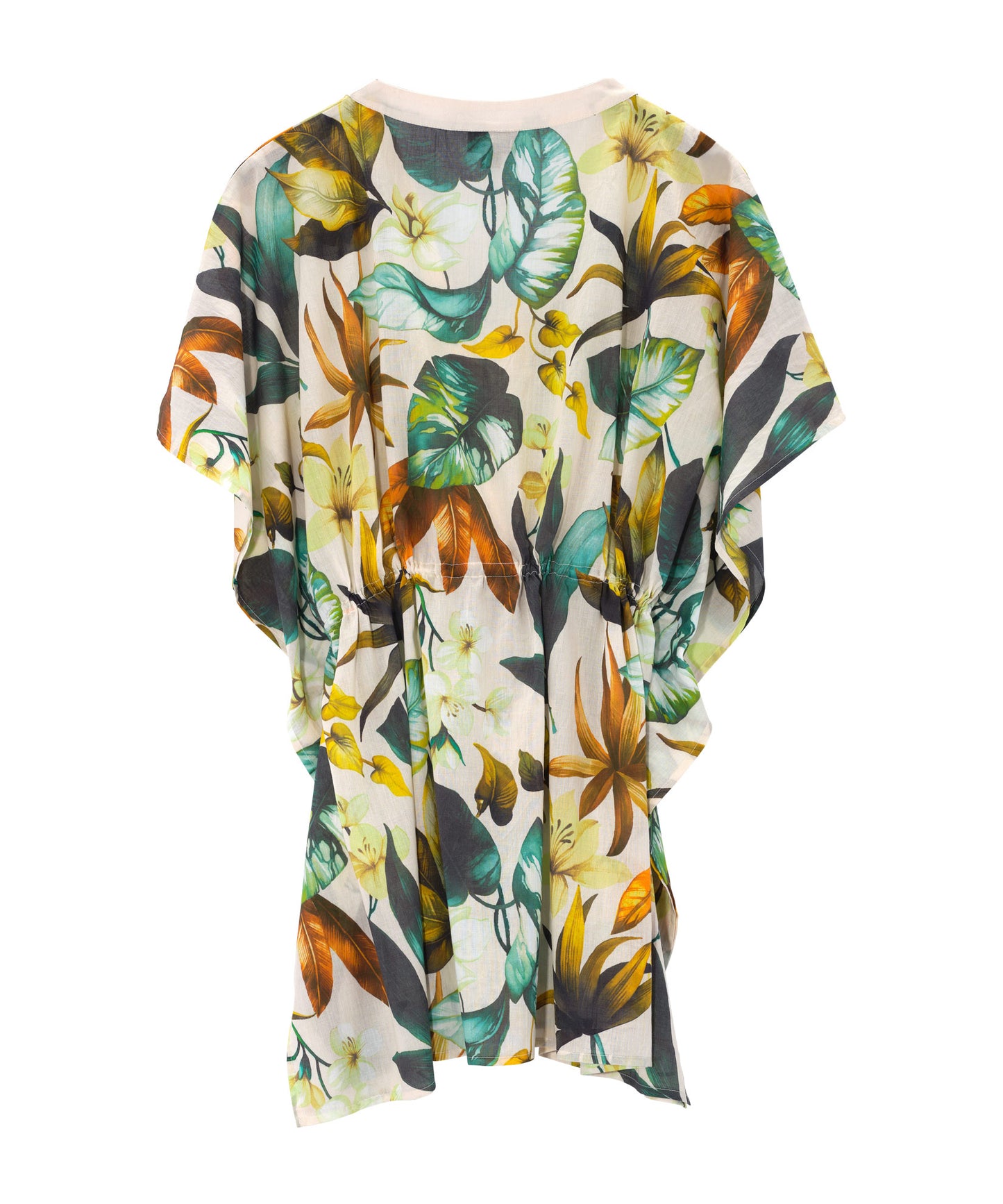 Oasis Palm Butterfly Caftan in color sand