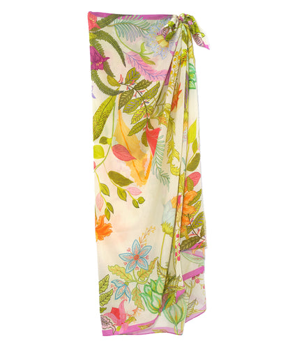 Oasis Series Pareo Sarong Scarf in color cream