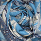 Golden Palm Sarong in color vista blue