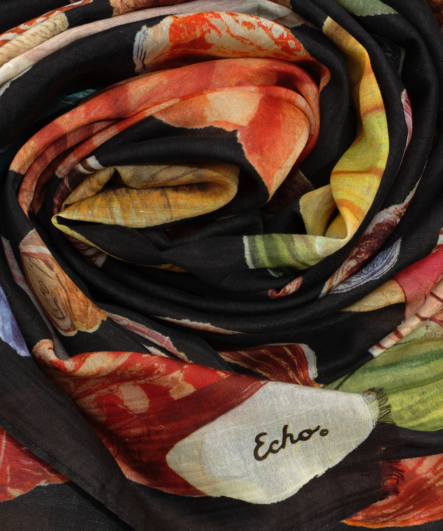 Sea Treasures Pareo Sarong Scarf in color  black