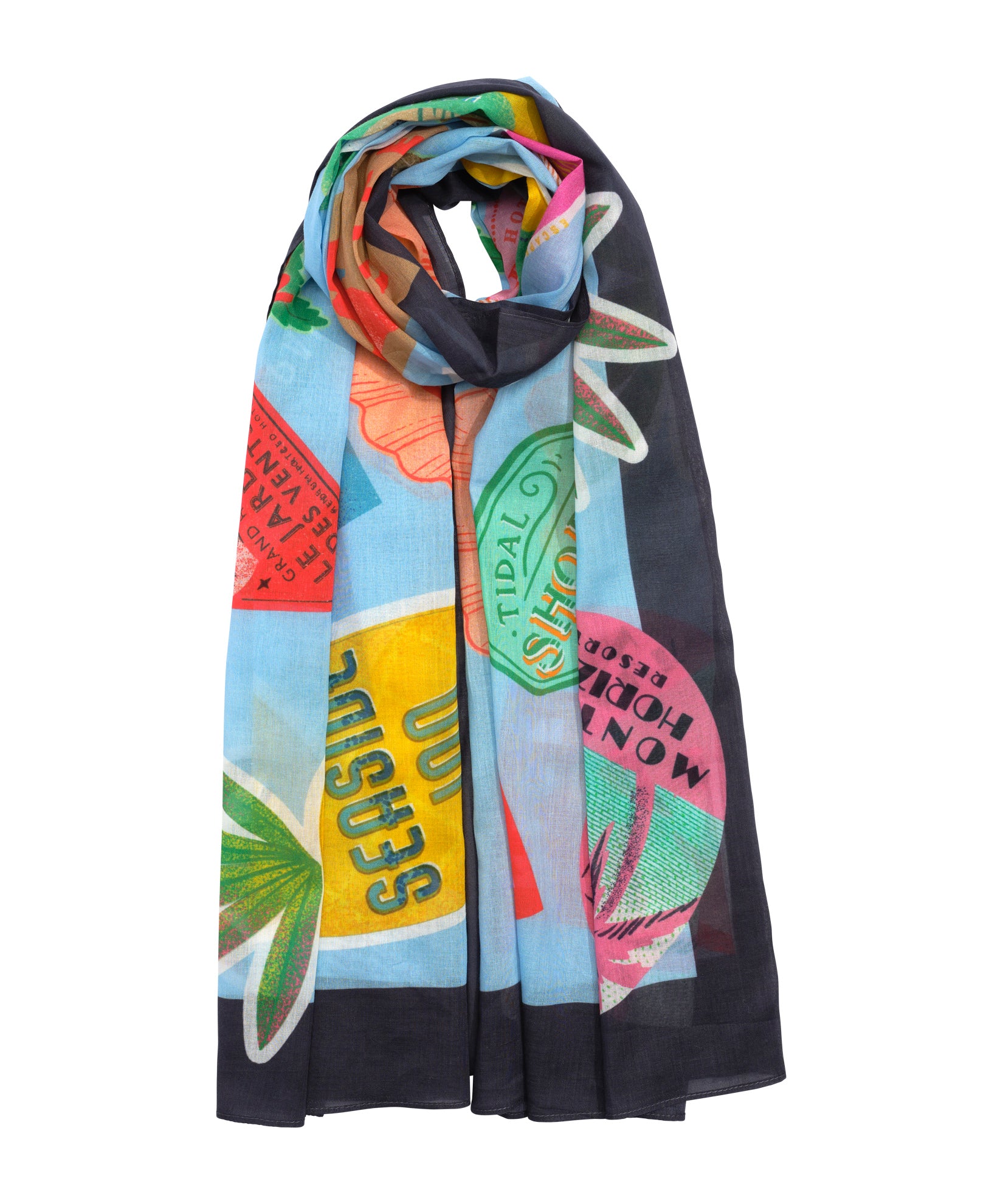 Travel Stickers Sarong in color multi