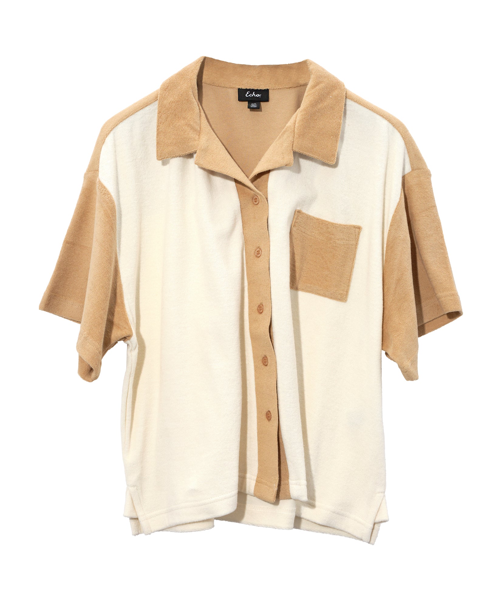 Terry Camp Shirt in color cream