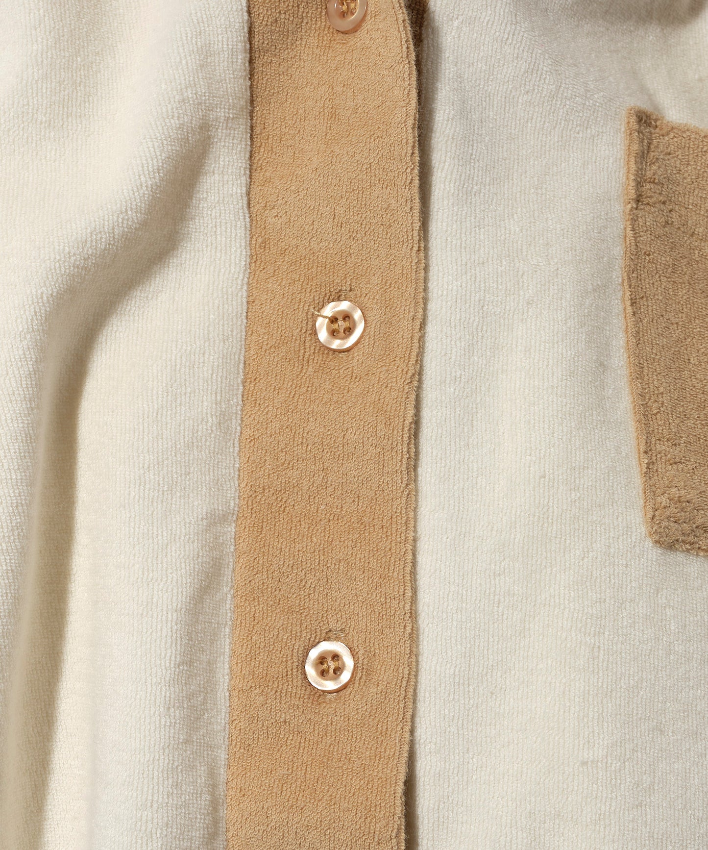 Terry Camp Shirt in color cream