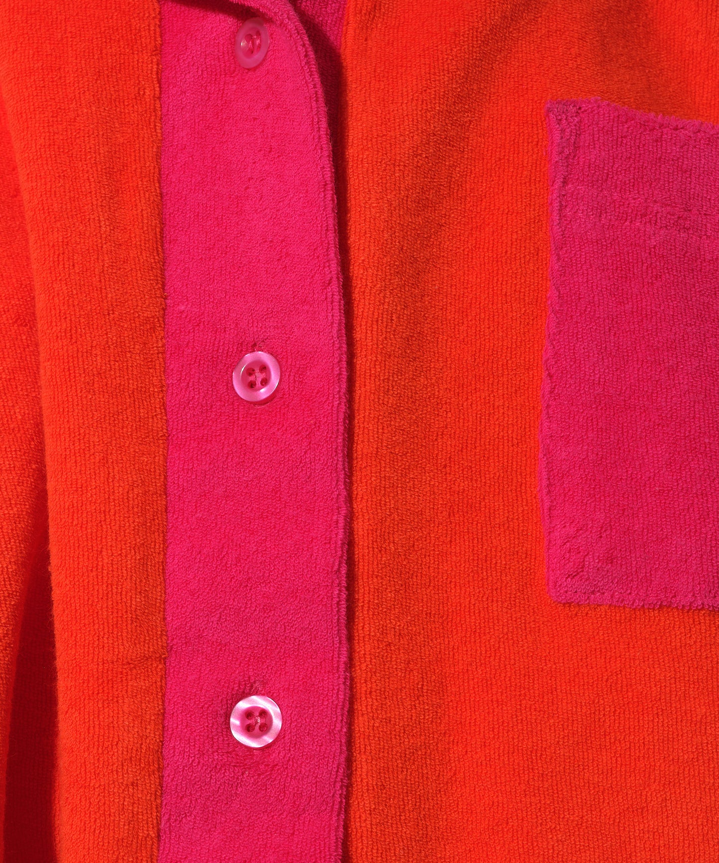 Terry Camp Shirt in color red clay