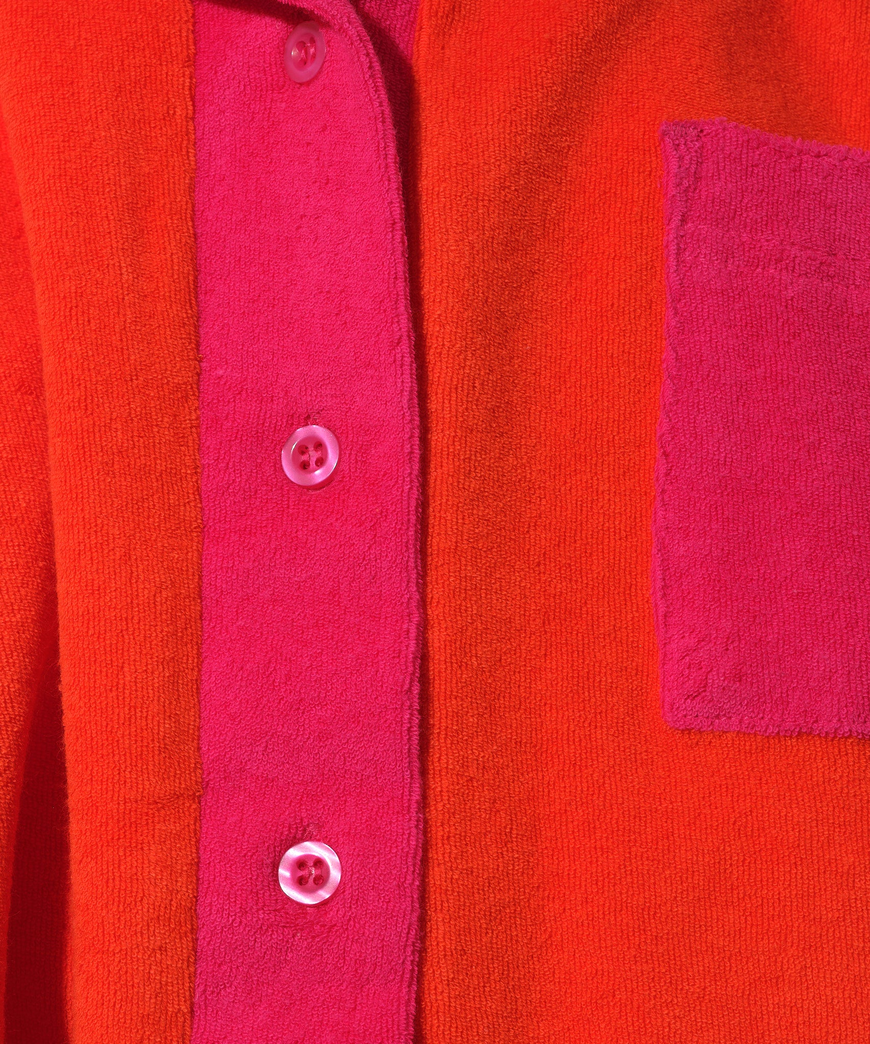 Terry Camp Shirt in color red clay