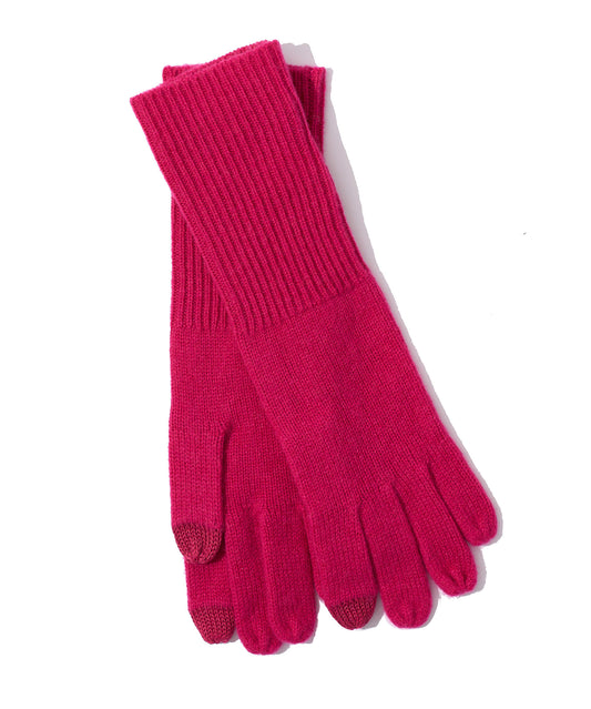 Wool/Cashmere  Gloves in color Electric Pink