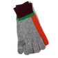 Cashmere Blend Colorblock Gloves in color Mulled Wine