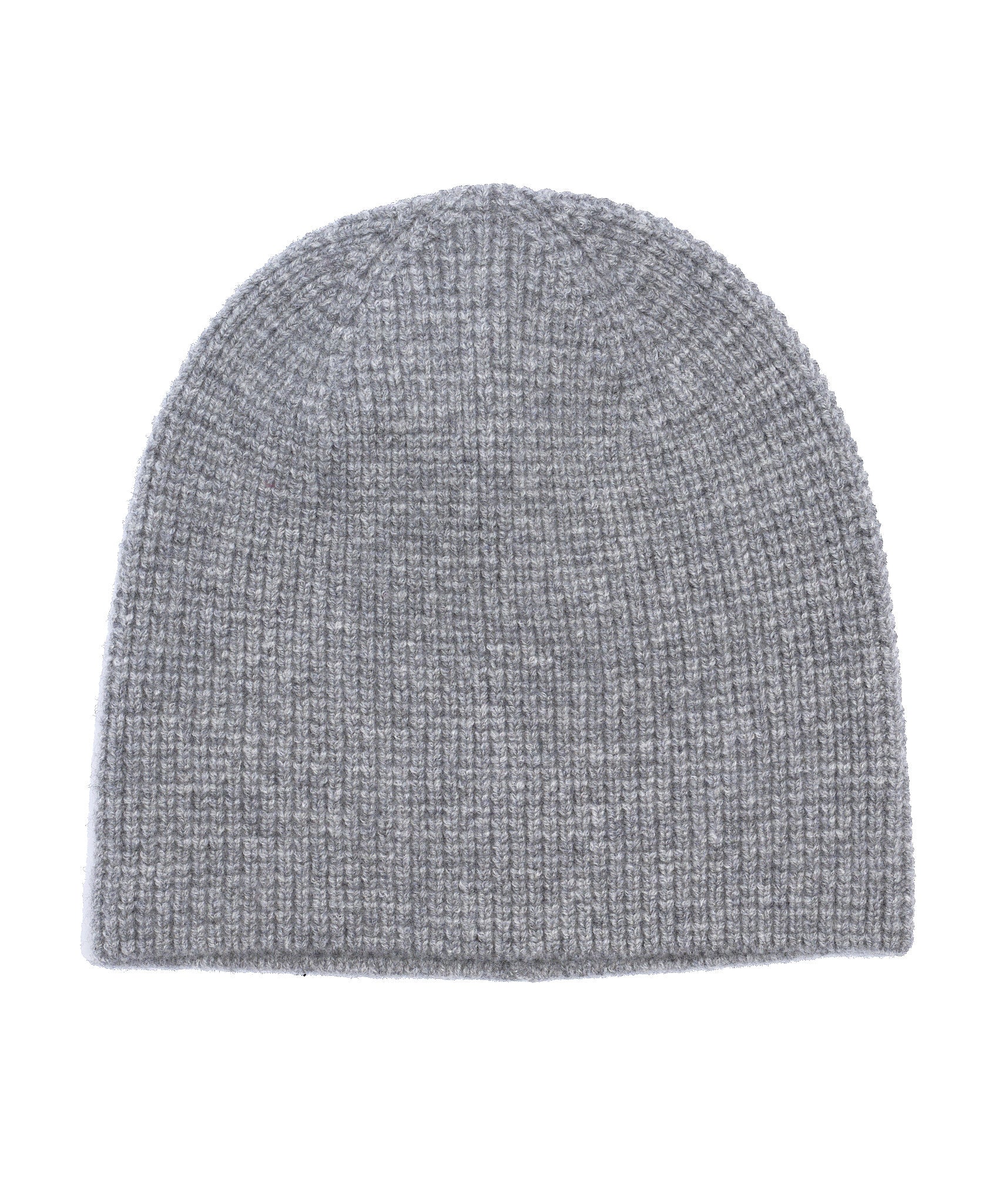 Wool/Cashmere  Waffle Beanie in color Grey Heather