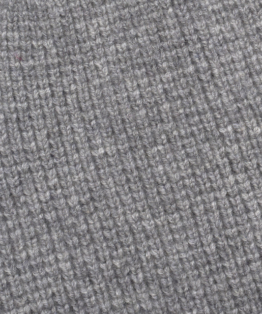 Wool/Cashmere  Waffle Beanie in color Grey Heather