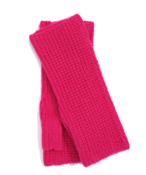 Wool–Cashmere Waffle Arm-Warmers