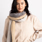 Inlay Scarf in color Grey Heather on a model