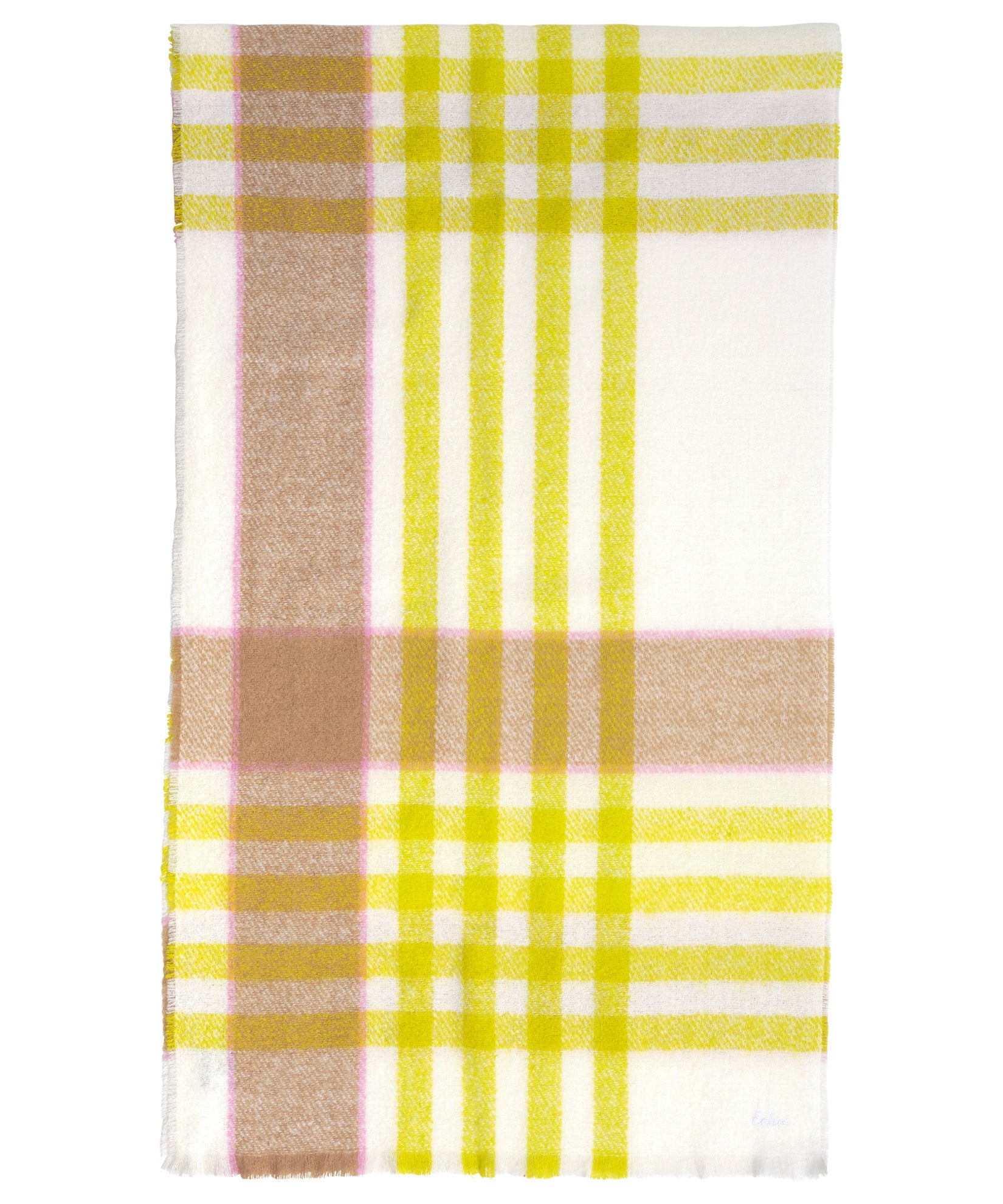 Buzzy Plaid Scarf in color Citrine