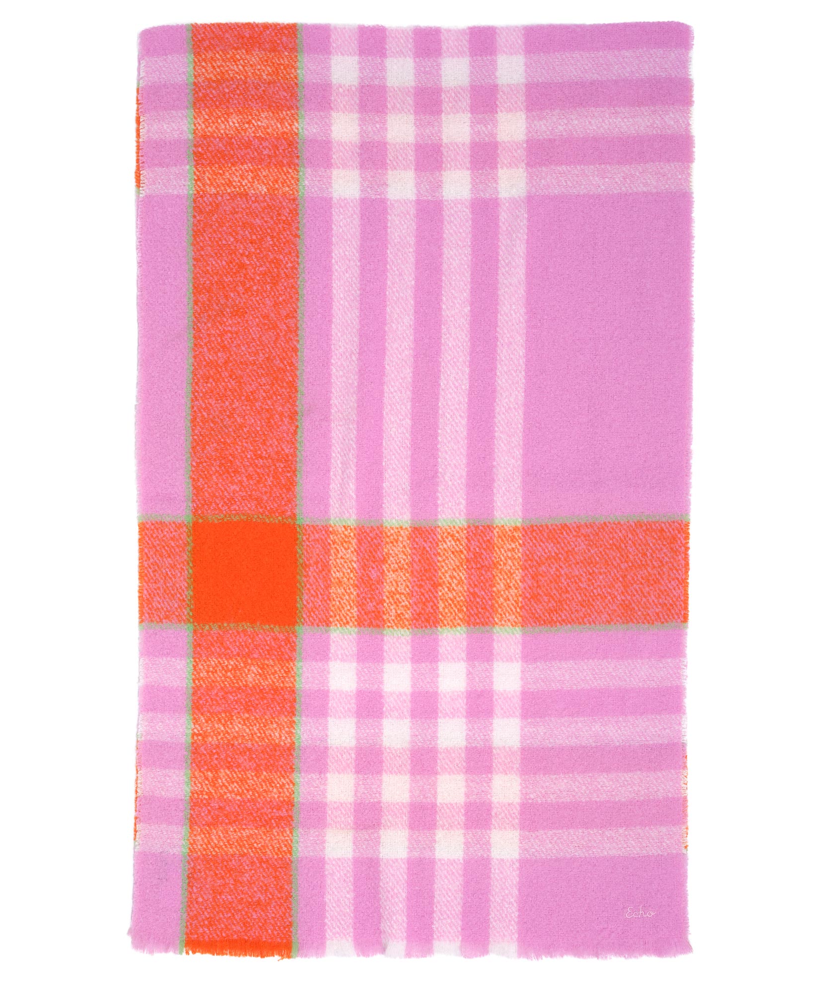 Buzzy Plaid Scarf in color Candy Pink